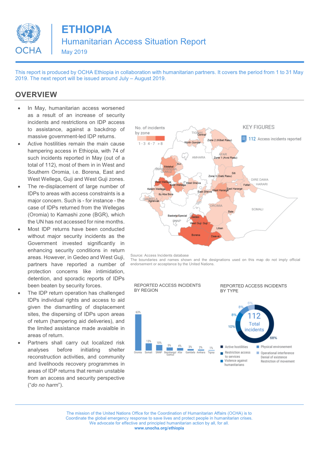 ETHIOPIA Humanitarian Access Situation Report May 2019