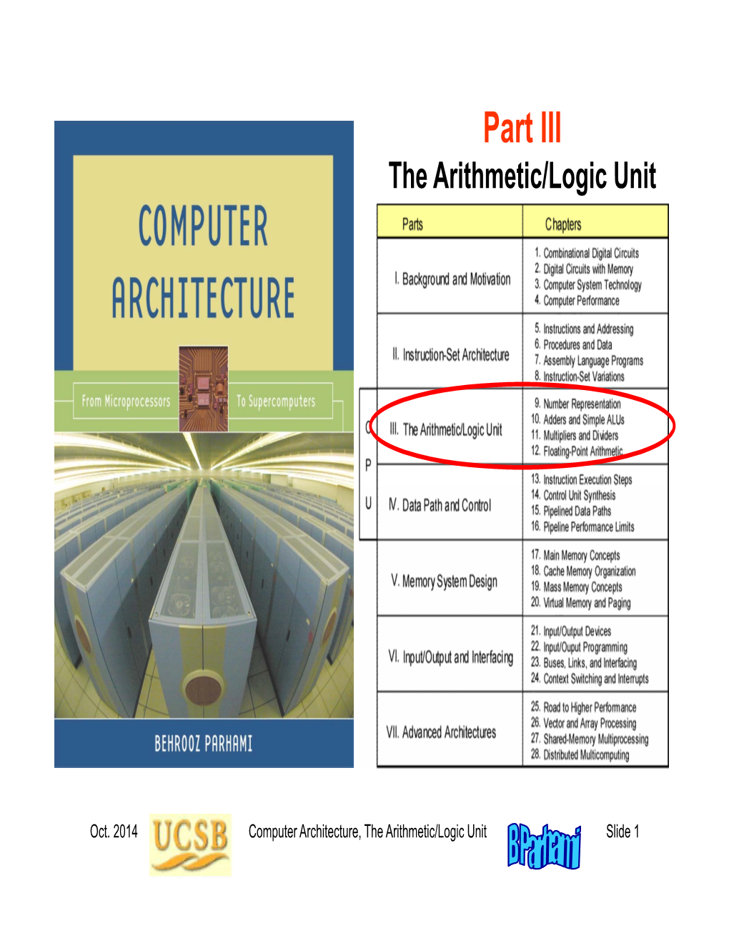 Part III the Arithmetic/Logic Unit