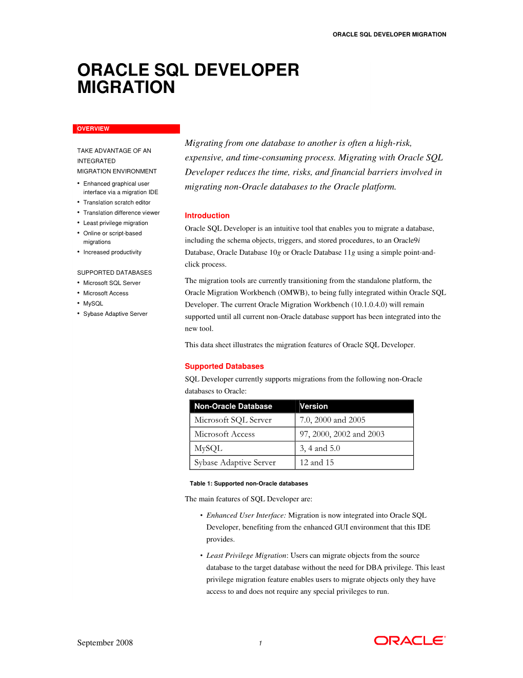 Oracle Sql Developer Migration