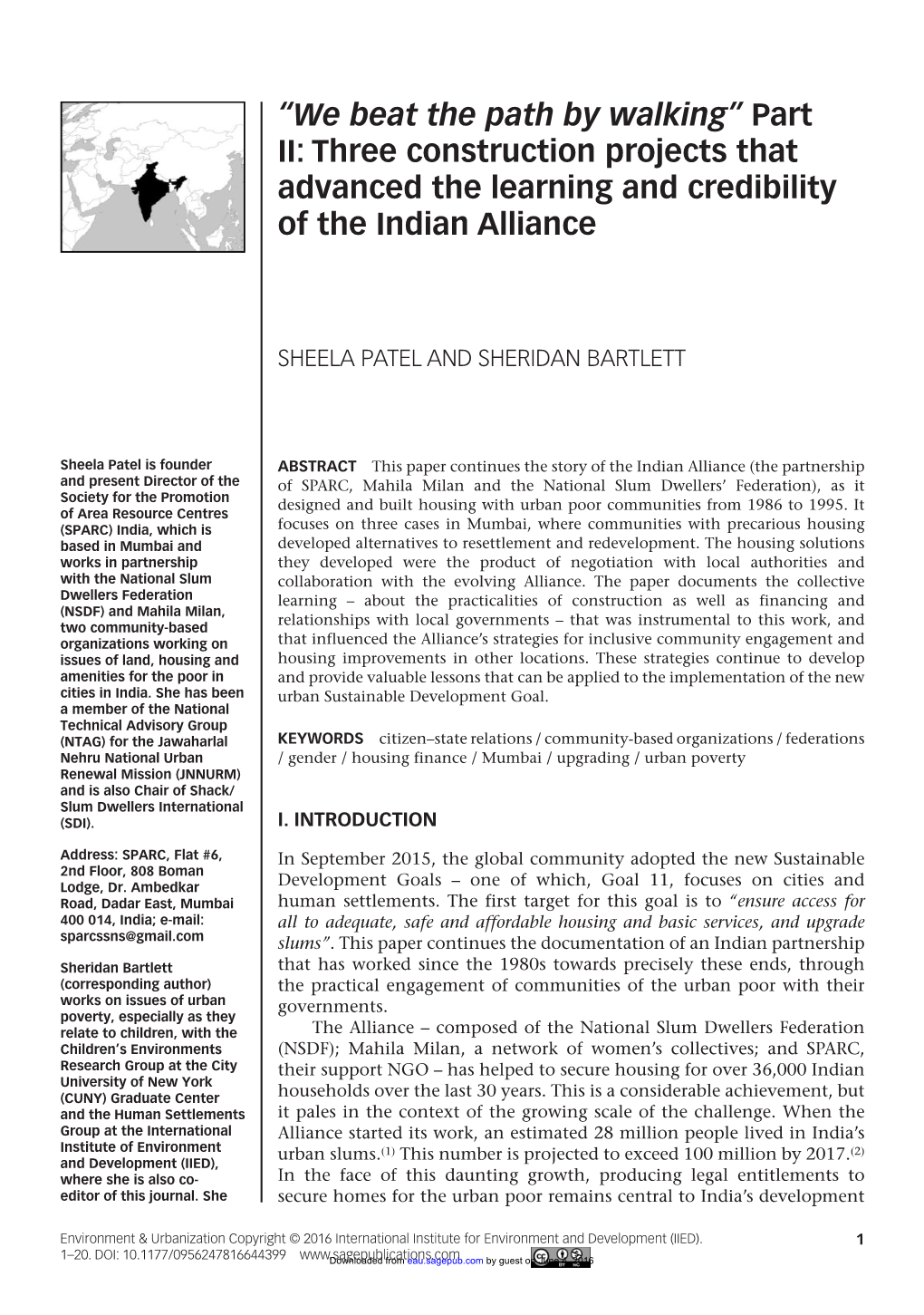 Three Construction Projects That Advanced the Learning and Credibility of the Indian Alliance