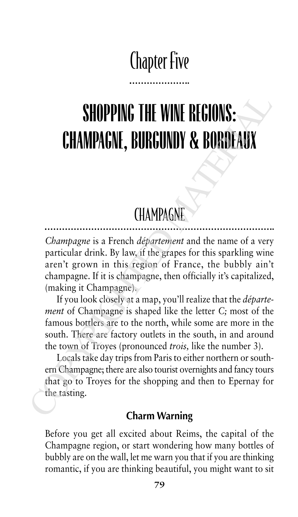 Champagne, Burgundy & Bordeaux