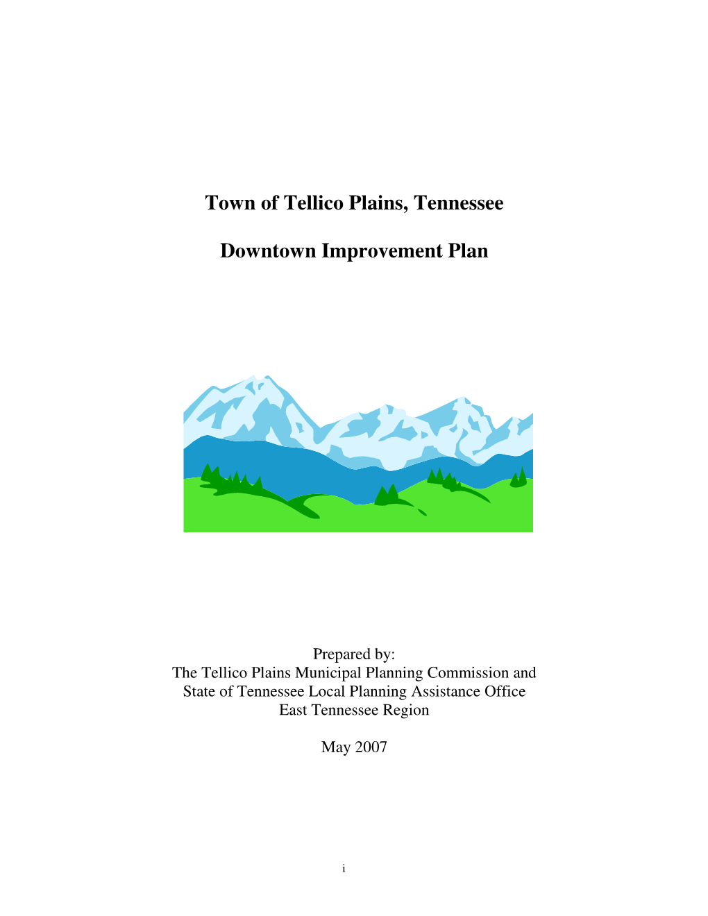 Town of Tellico Plains, Tennessee Downtown Improvement Plan