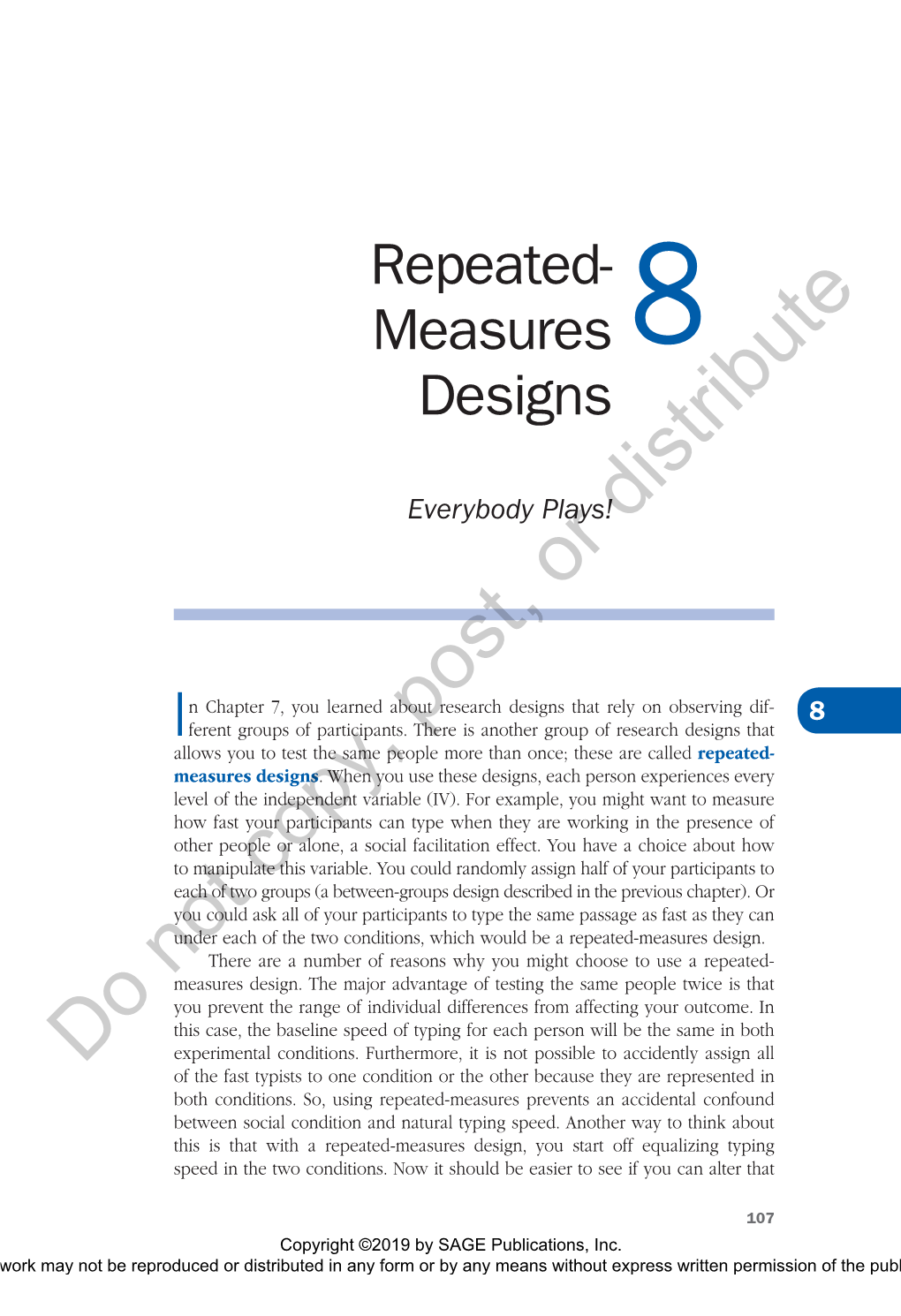 Repeated- Measures Designs