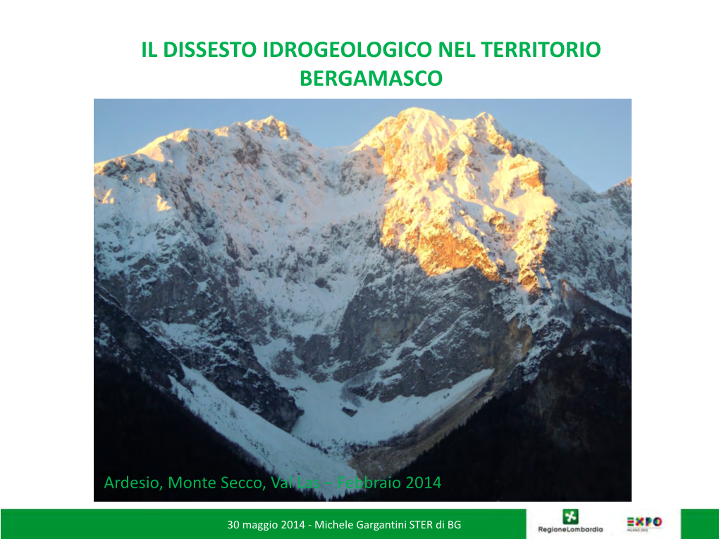 Il Dissesto Idrogeologico Nel Territorio Bergamasco