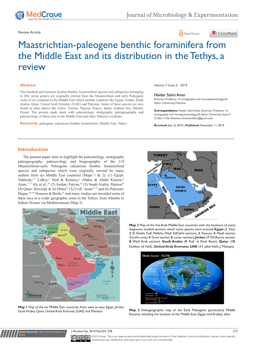 Maastrichtian-Paleogene Benthic Foraminifera from the Middle East and Its Distribution in the Tethys, a Review