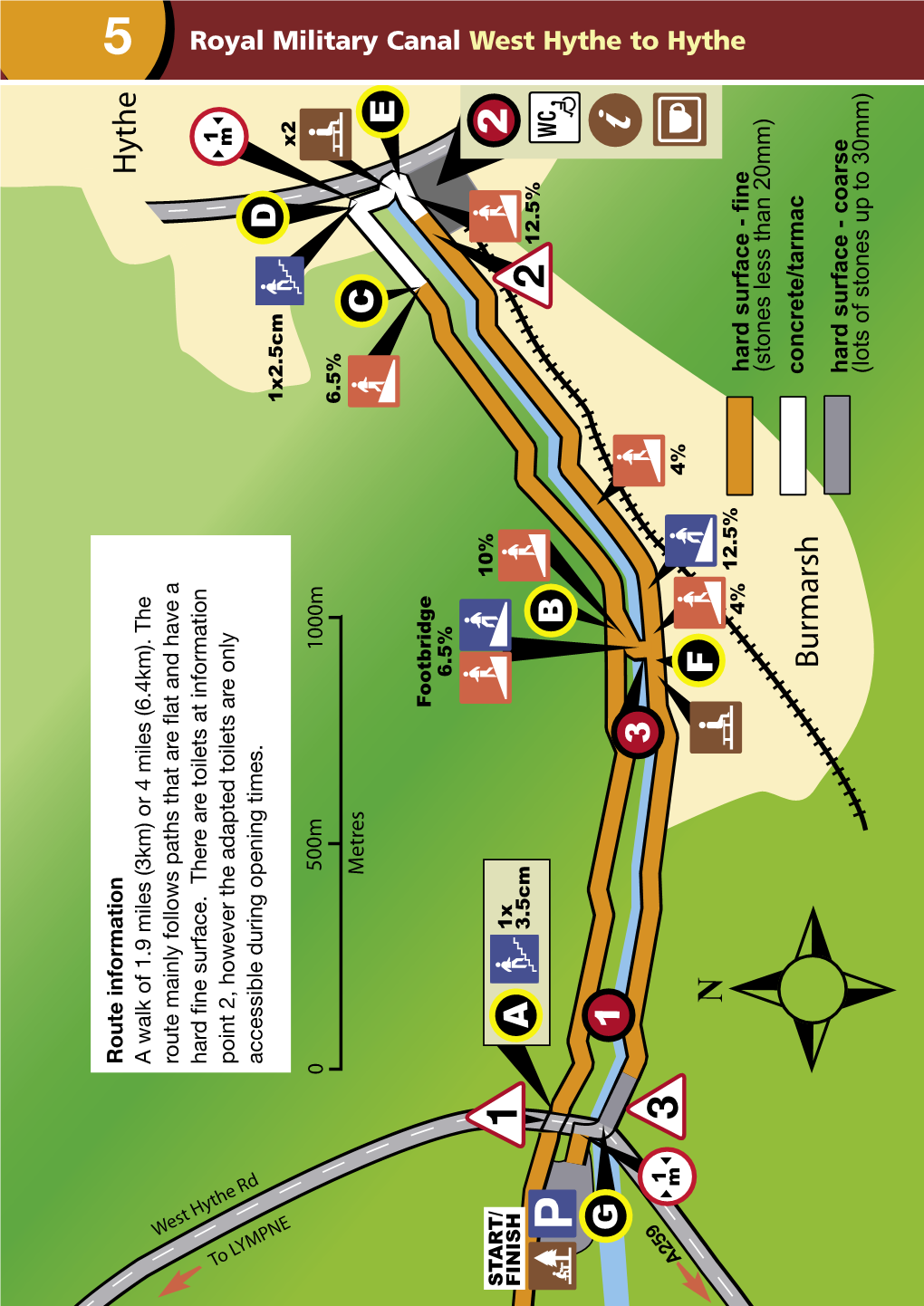 5 Royal Military Canal West Hythe to Hythe 2 1 M X2