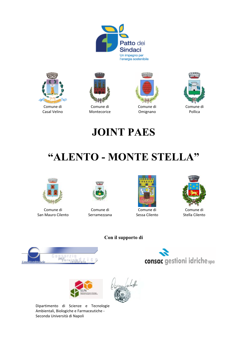 JOINT PAES “Alento ‐ Monte Stella”