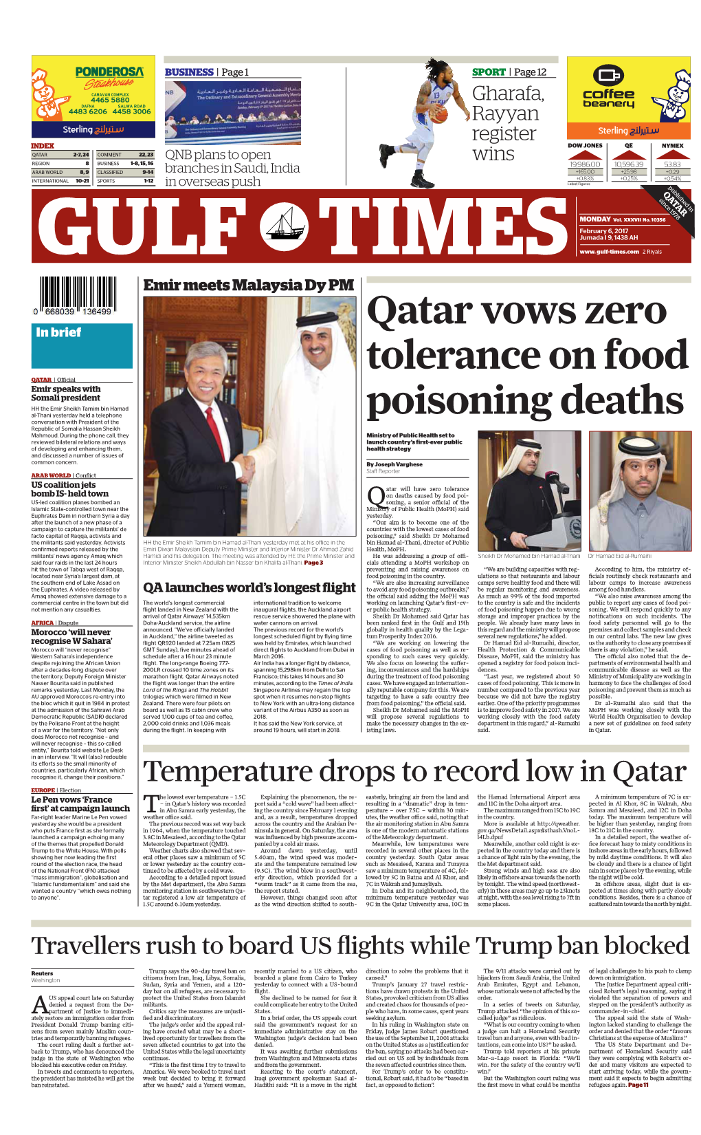 Qatar Vows Zero Tolerance on Food Poisoning Deaths