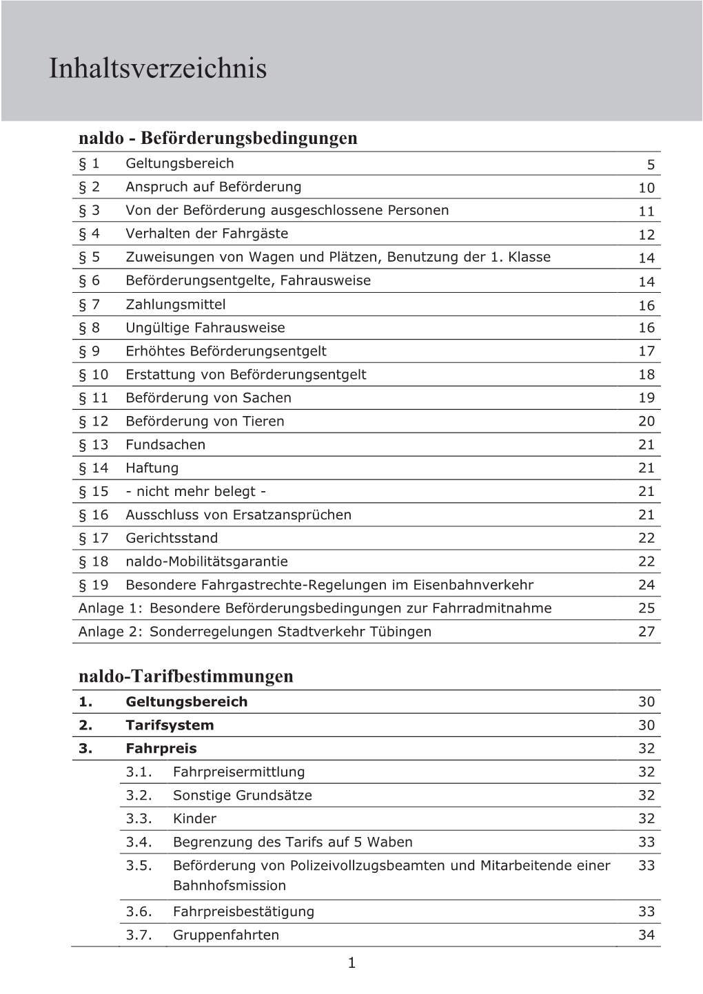 Beförderungsbedingungen