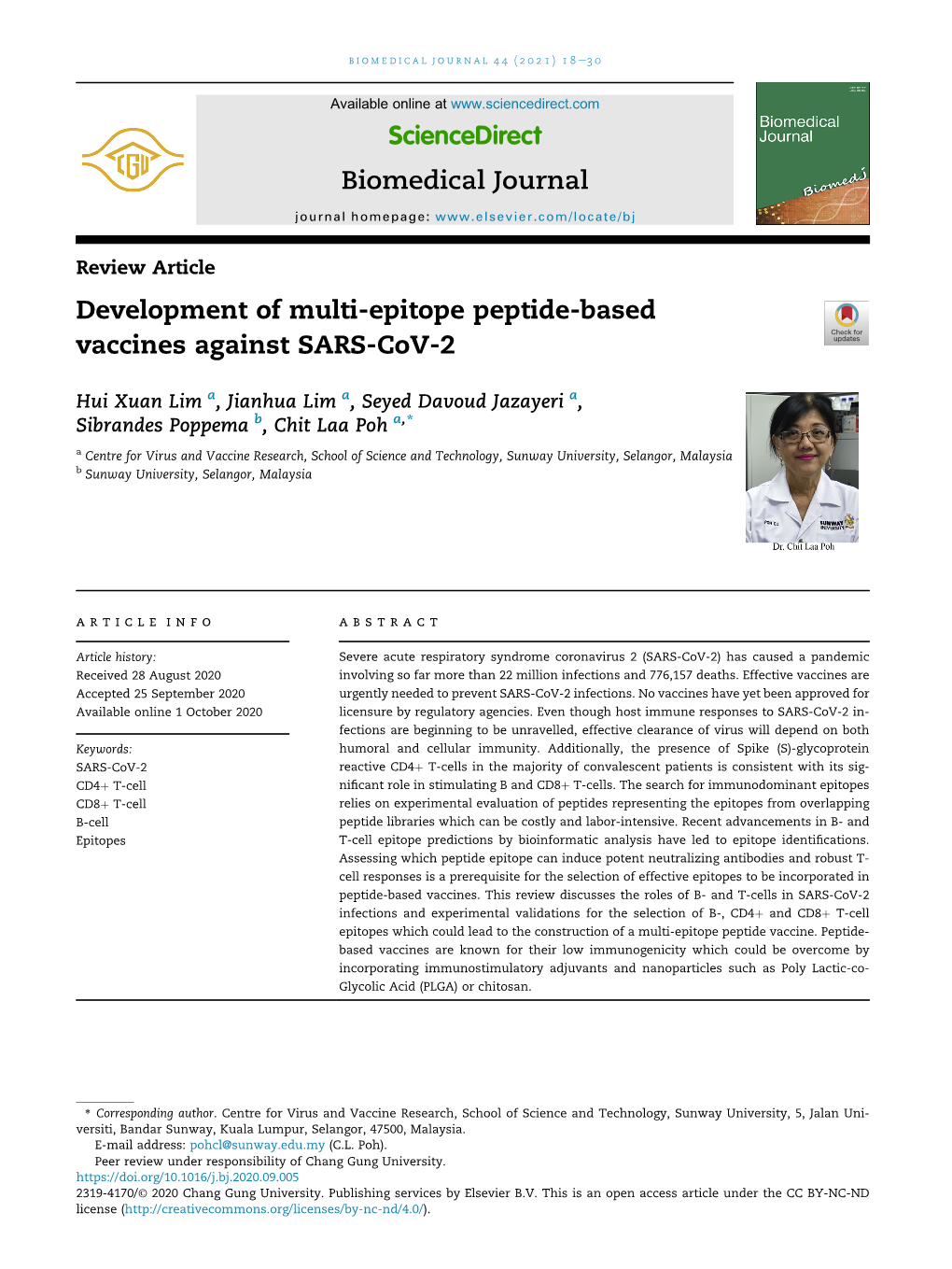 Development of Multi-Epitope Peptide-Based Vaccines Against SARS-Cov-2