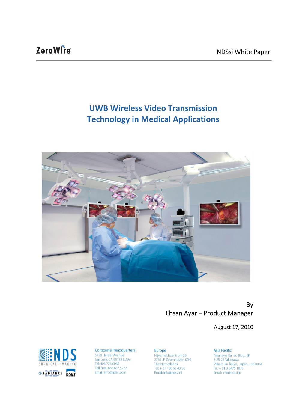 UWB Wireless Video Transmission Technology in Medical Applications