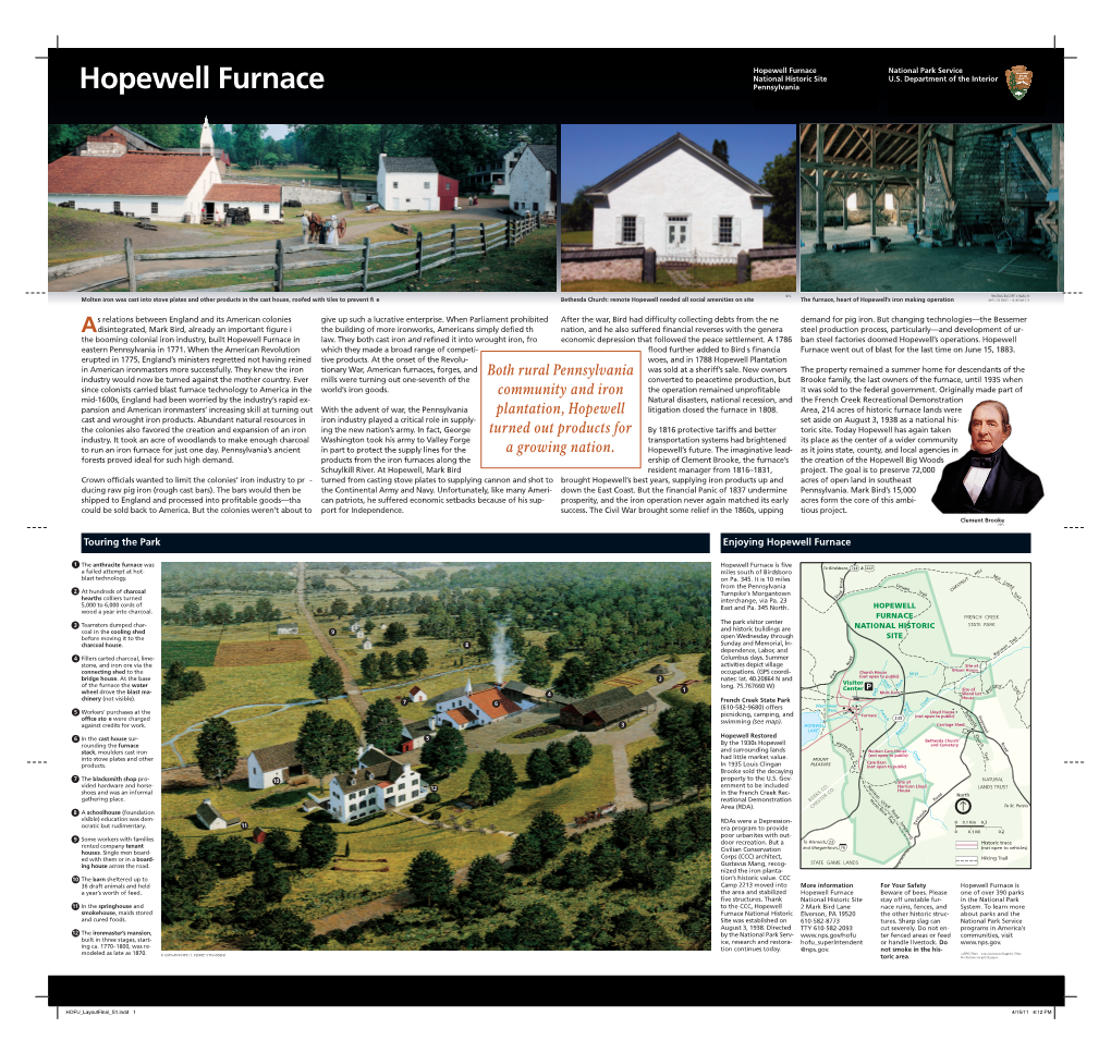 Hopewell Furnace National Park Service National Historic Site U.S