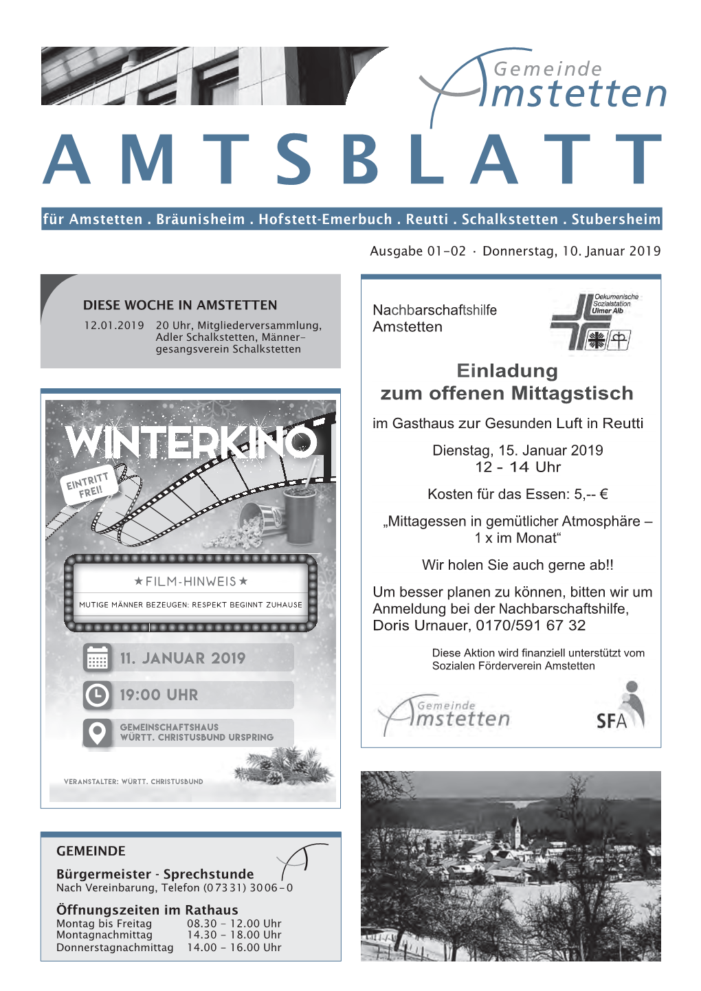 Amtsblatt a M T S B L A