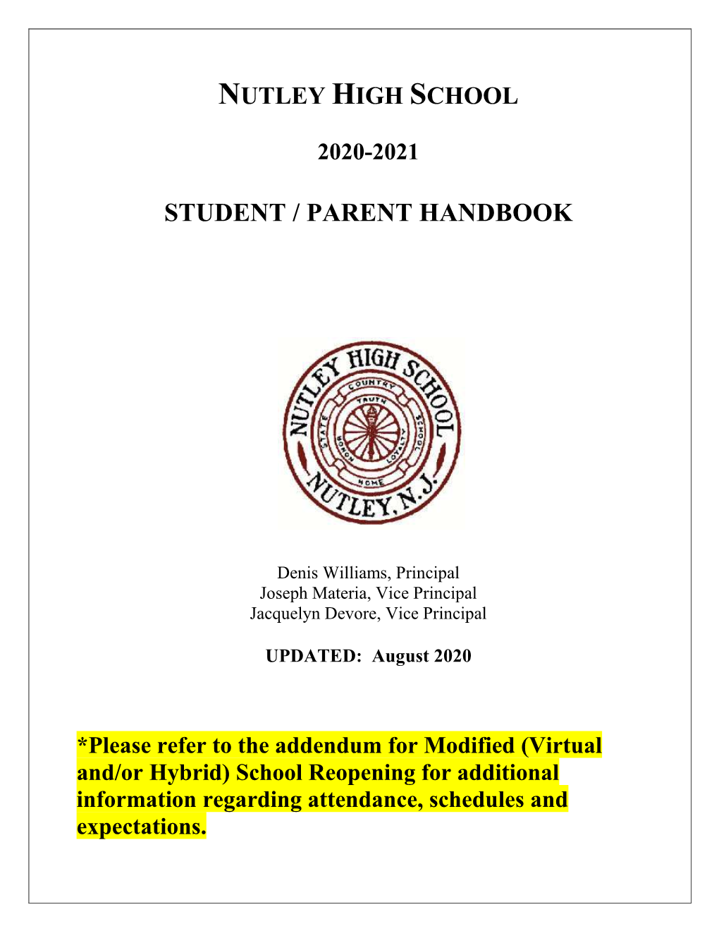 Student Handbook