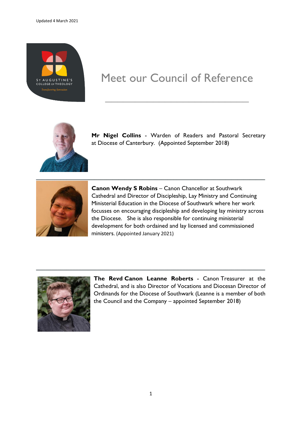 Meet Our Council of Reference 2021