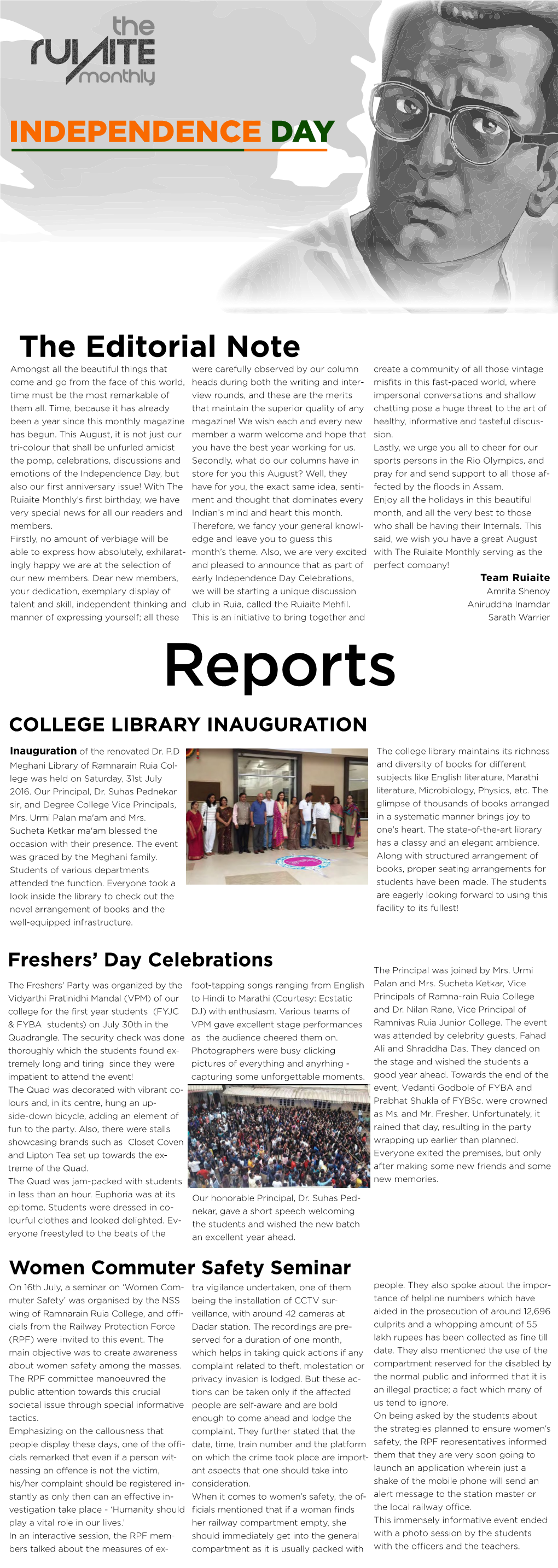 COLLEGE LIBRARY INAUGURATION Freshers' Day Celebrations