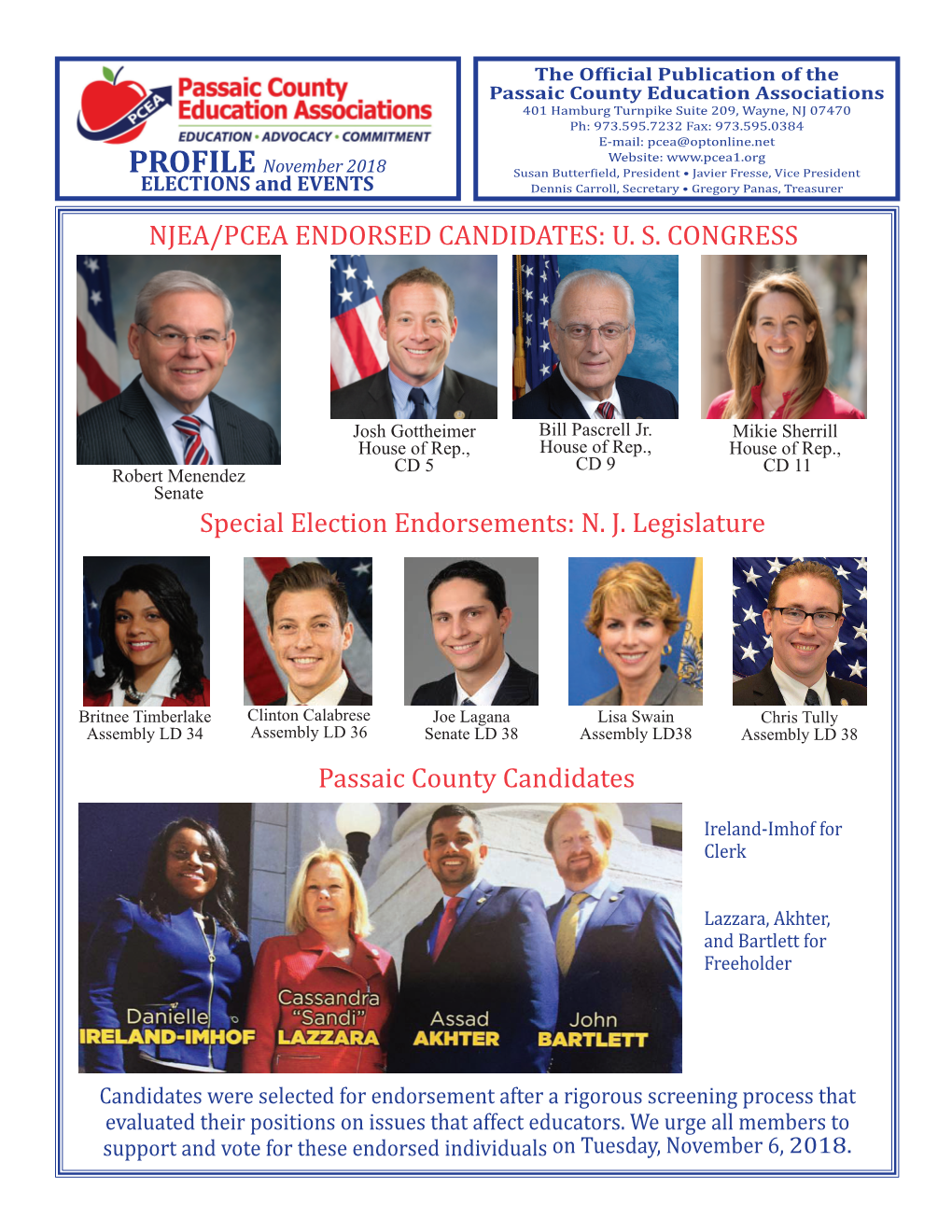 Njea/Pcea Endorsed Candidates: U