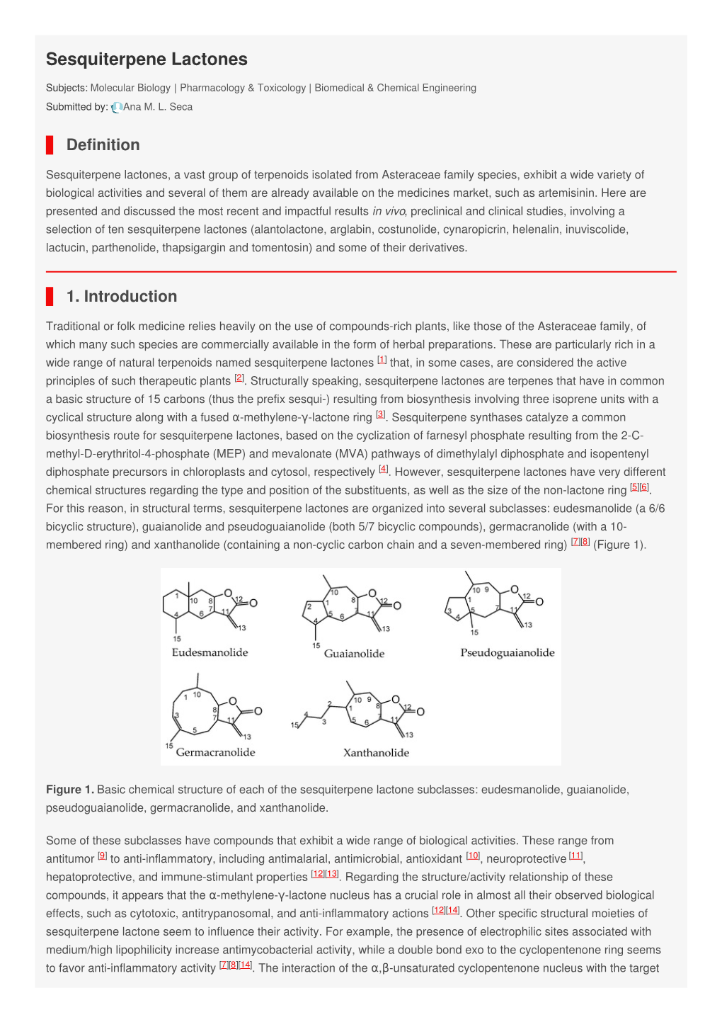 Sesquiterpene Lactones