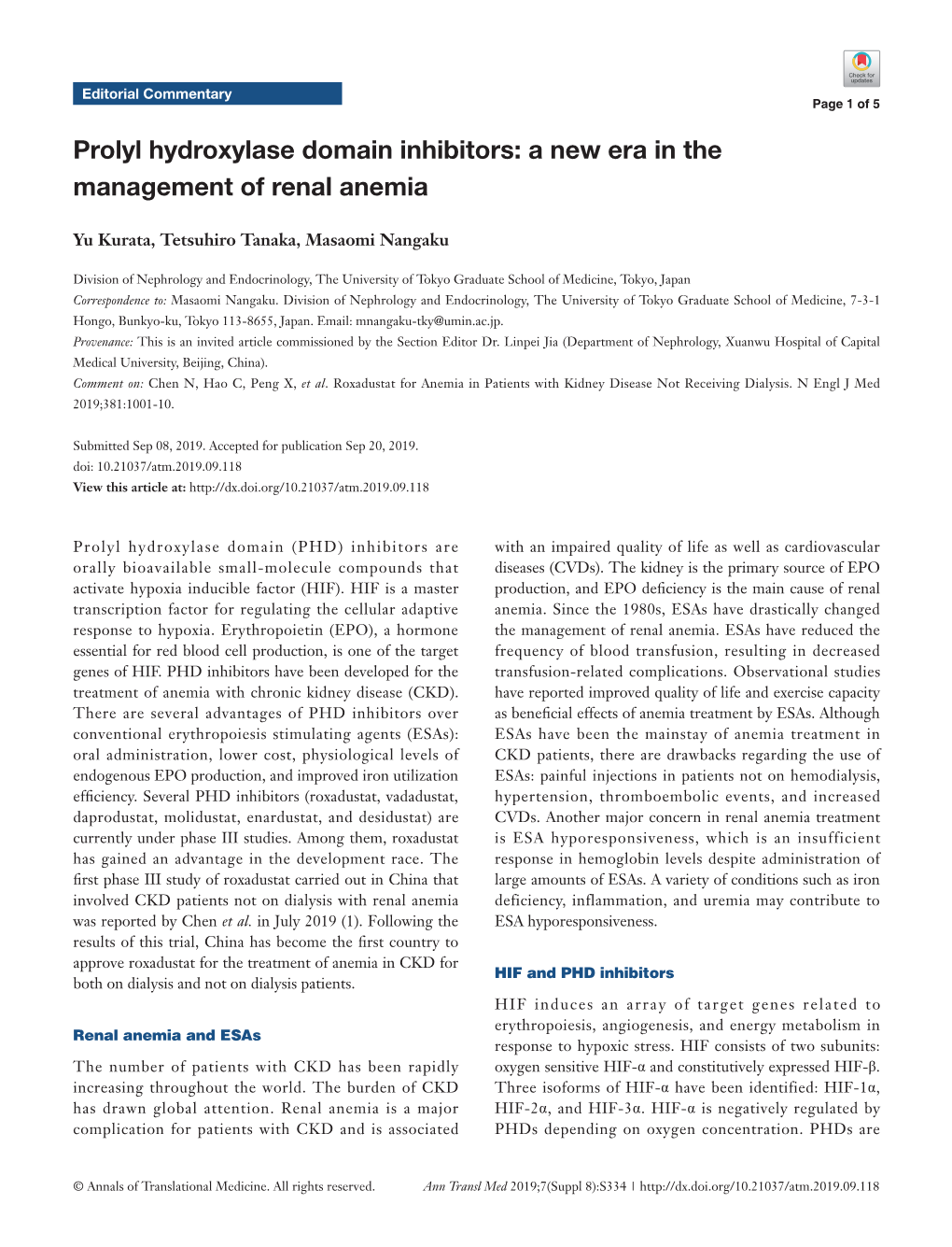 Prolyl Hydroxylase Domain Inhibitors: a New Era in the Management of Renal Anemia