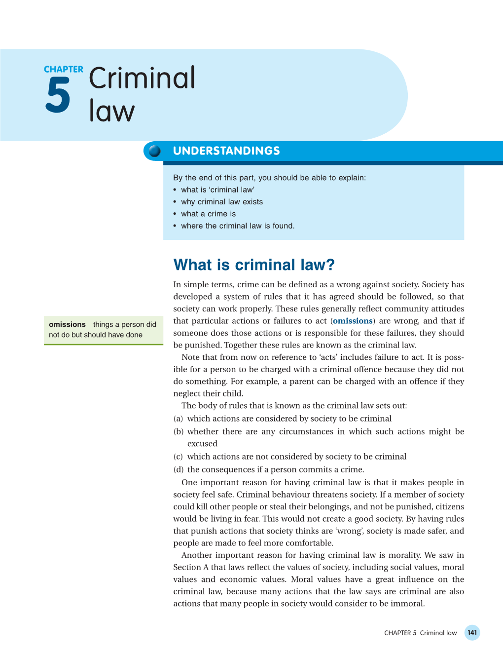 CHAPTER 5 Criminal Law 141 HOT SPOT