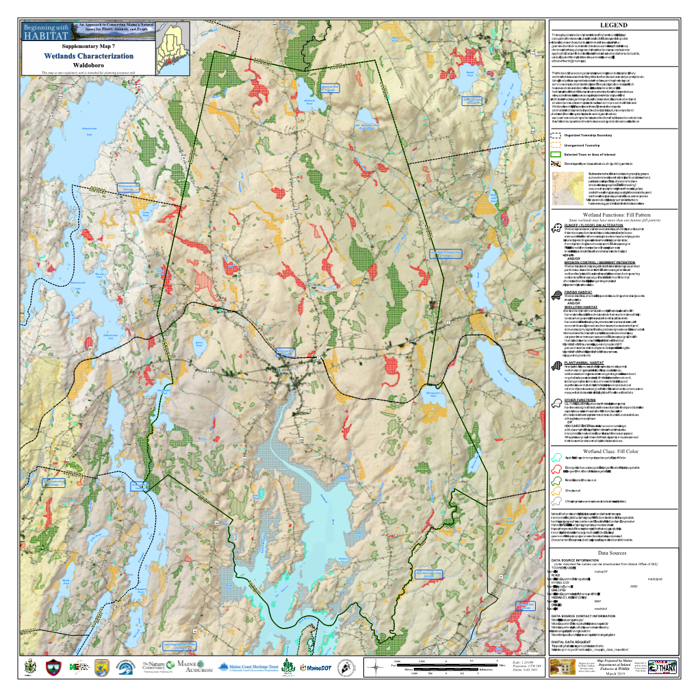 Wetlands Characterization WASHINGTON Contactelizabeth Hertz Atthe Ma Inedepa Rtm Entconservation of (207-287-8061, West Branch Elizabeth.Hertz@M a Ine.Gov)