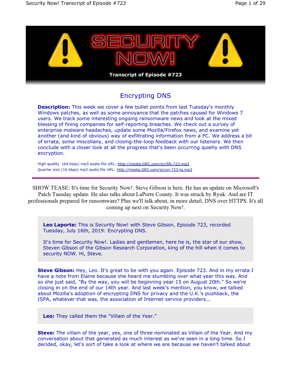 Encrypting DNS