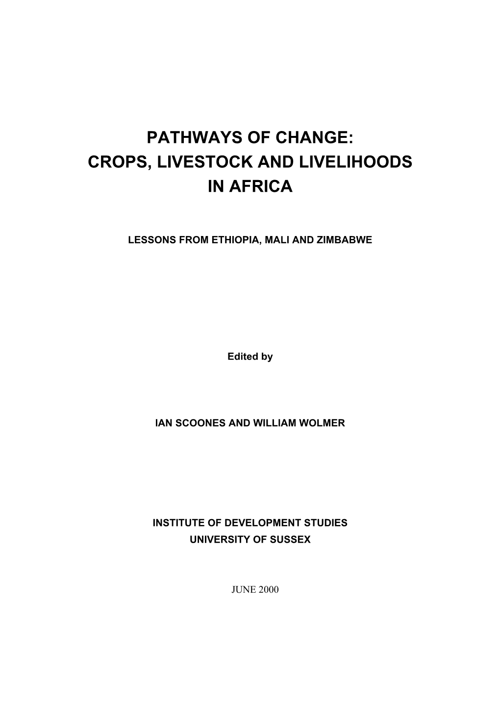 Crop-Livestock Integration in Mali: Multiple Pathways of Change
