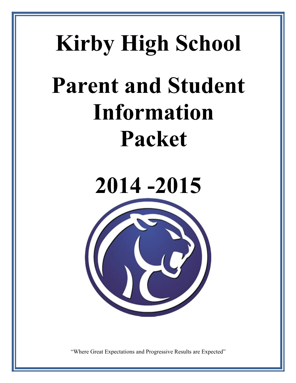 Parent Information Packet