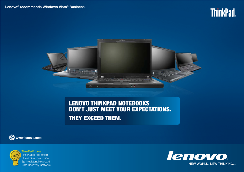 Lenovo Thinkpad Notebooks Don't Just Meet Your