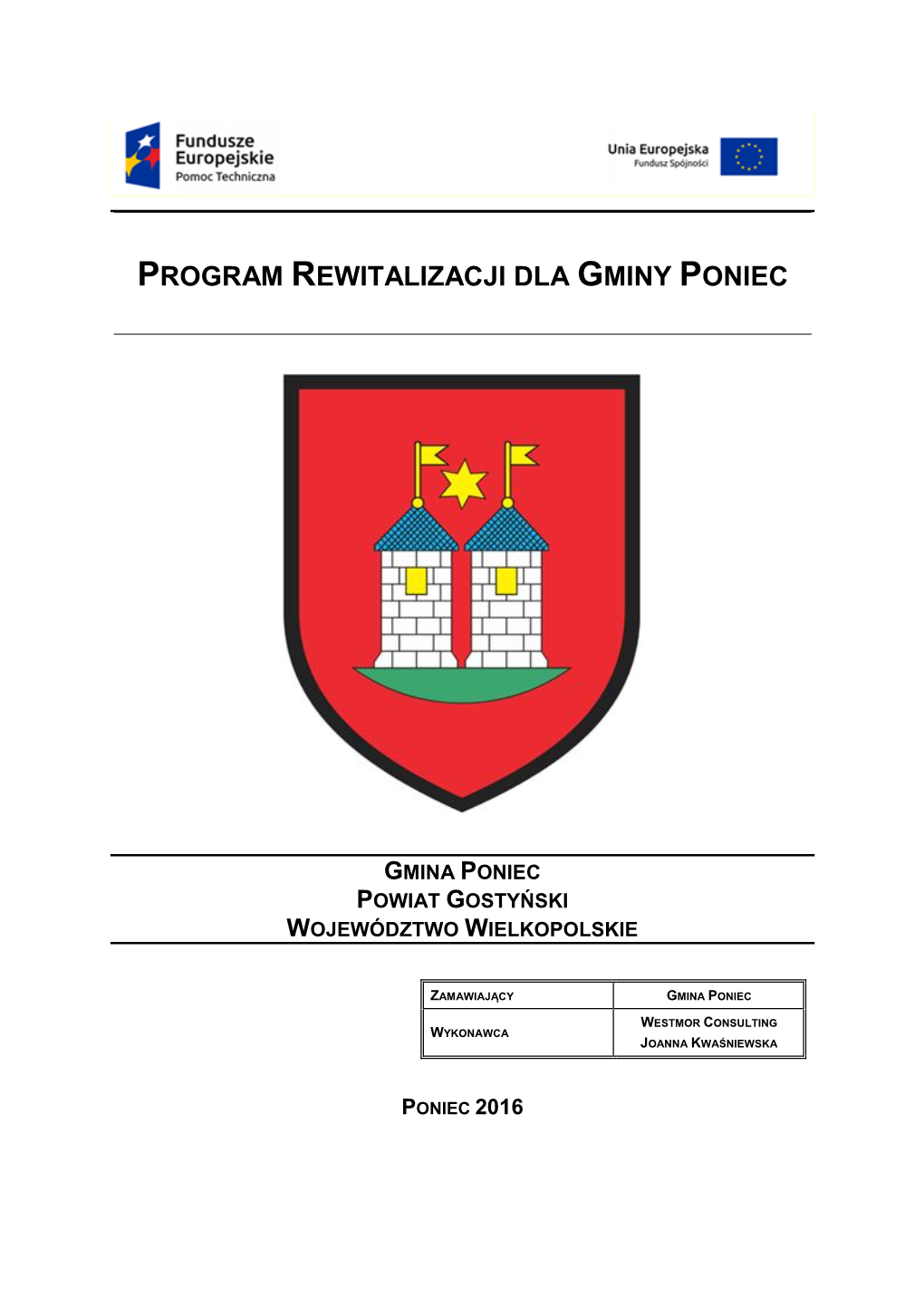 Program Rewitalizacji Dla Gminy Poniec