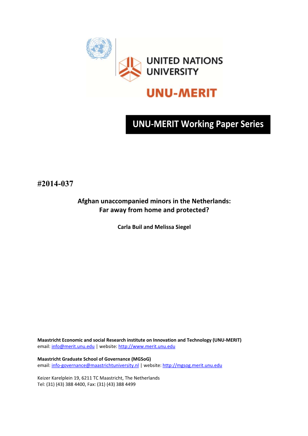 UNU-MERIT Working Paper Series