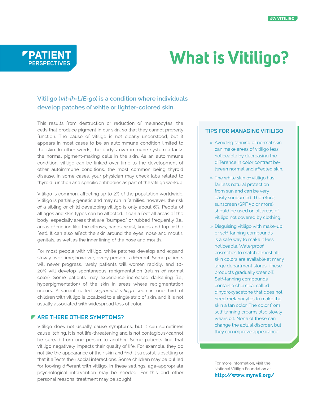 Vitiligo Handout