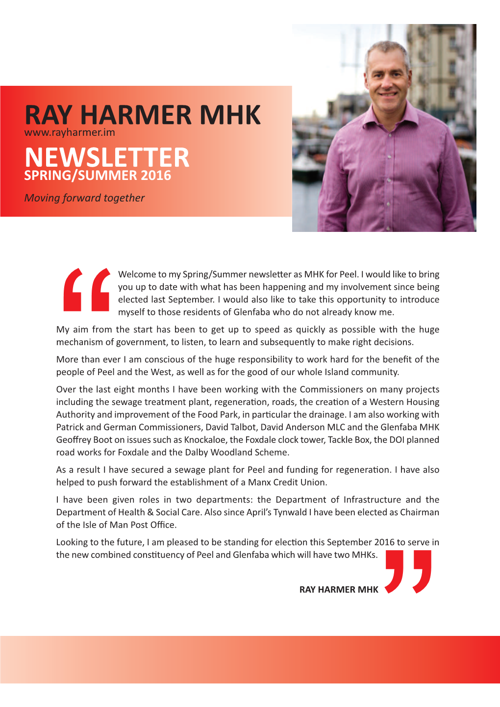 Ray Harmer Newsletter