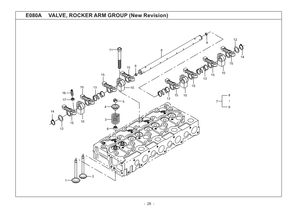E080A VALVE, ROCKER ARM GROUP (New Revision)