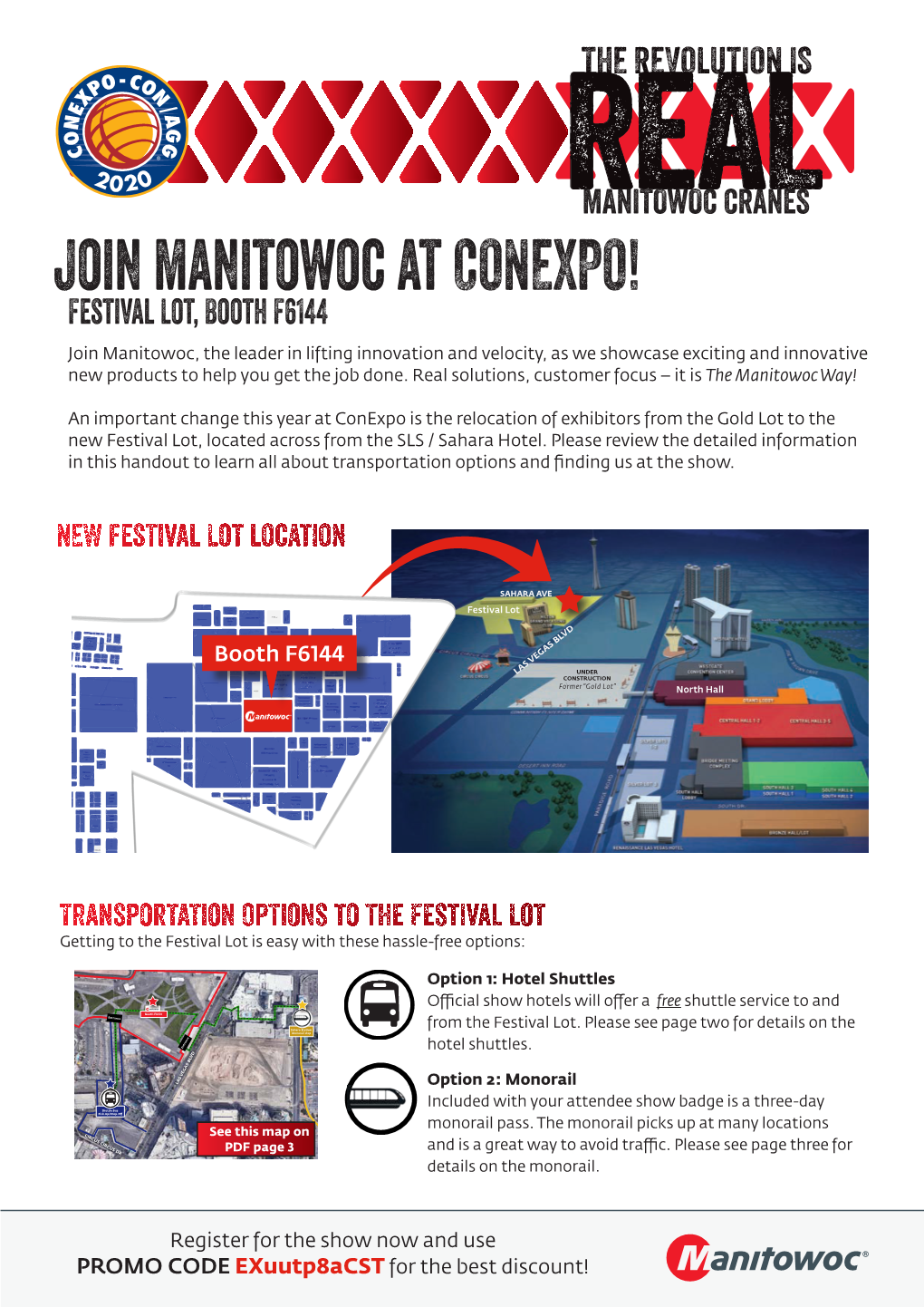 Join Manitowoc at CONEXPO!