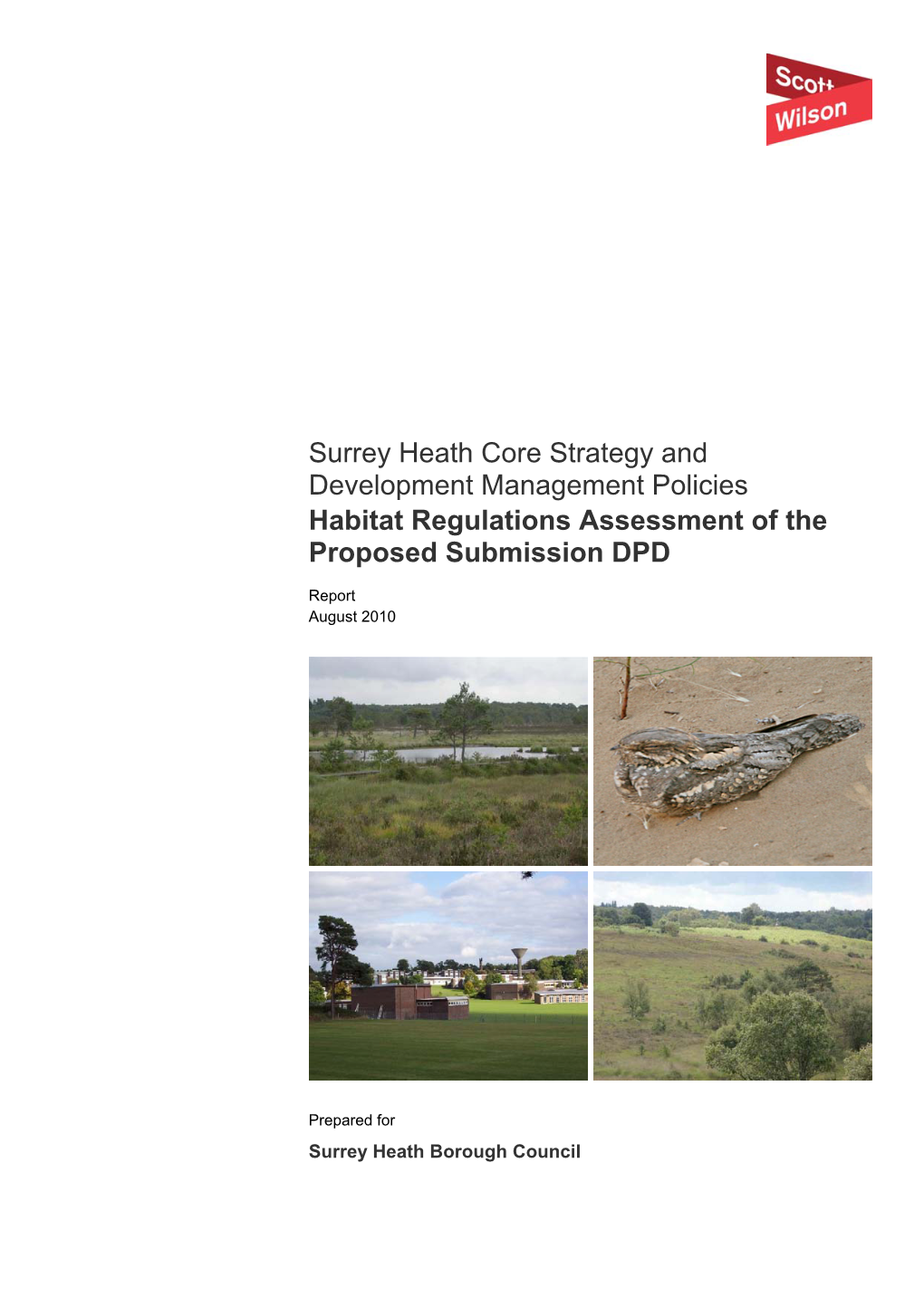 Surrey Heath Core Strategy and Development Management Policies Habitat Regulations Assessment of the Proposed Submission DPD