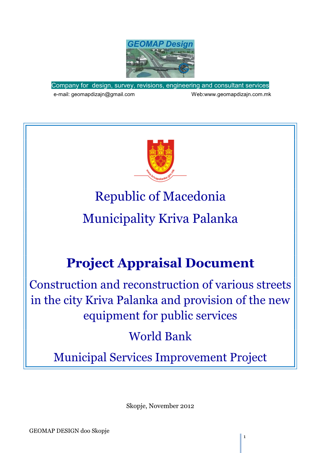 Kriva Palanka Project Paper Web