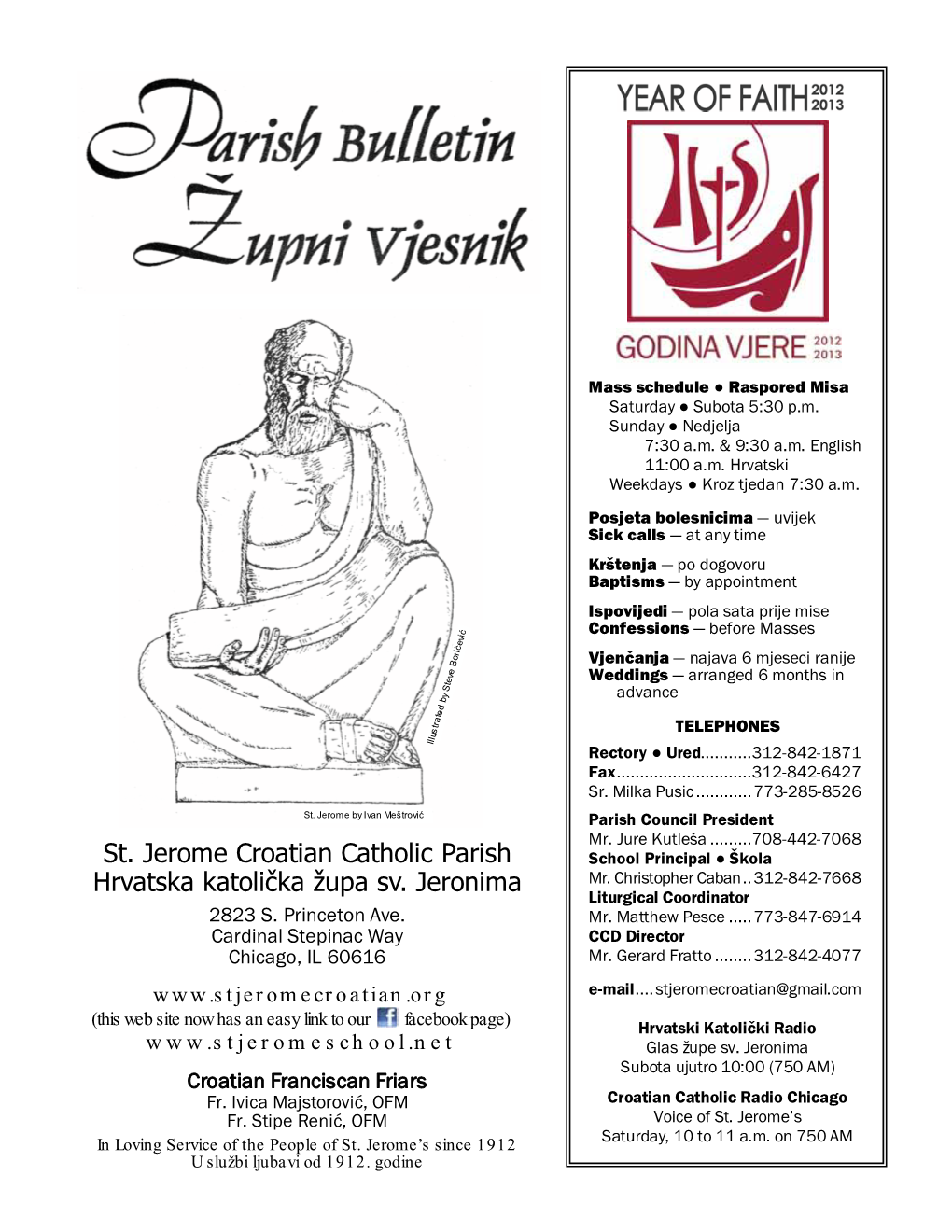 PARISH BULLETIN / ŽUPNI VJESNIK February 10, 2013