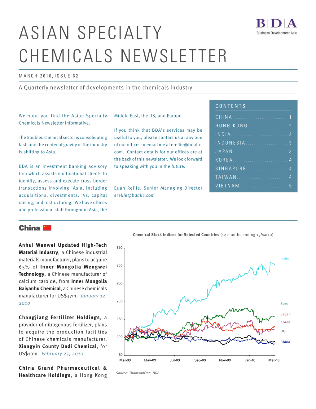 Asian Specialty Chemicals Newsletter