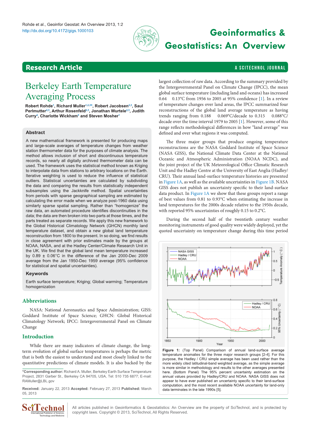 Berkeley Earth Temperature Averaging Process