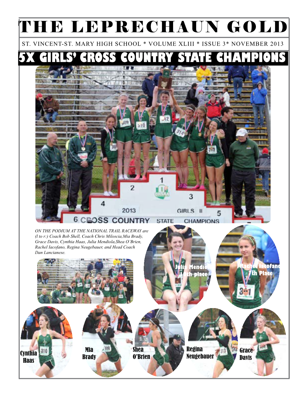 November 2013 5X Girls’ Cross Country State Champions