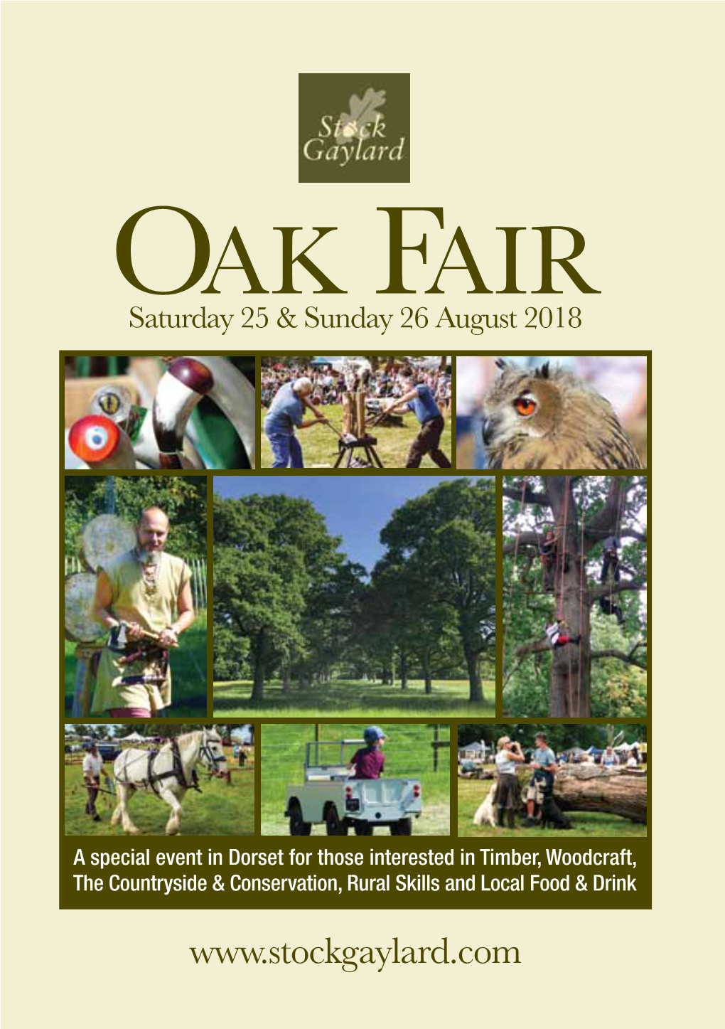 OAK FAIR Saturday 25 & Sunday 26 August 2018