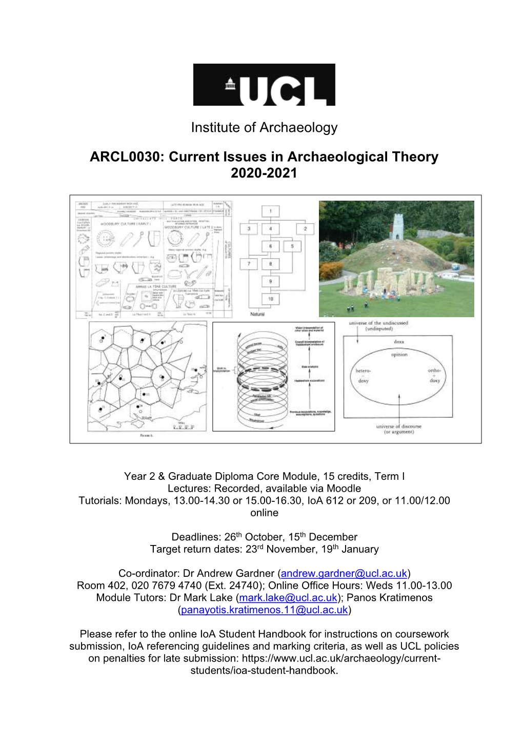 Current Issues in Archaeological Theory 2020-2021