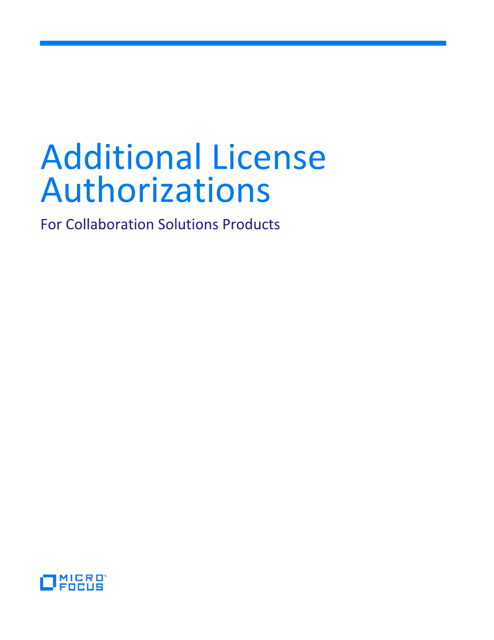 Additional License Authorizations for Collaboration Solutions Products