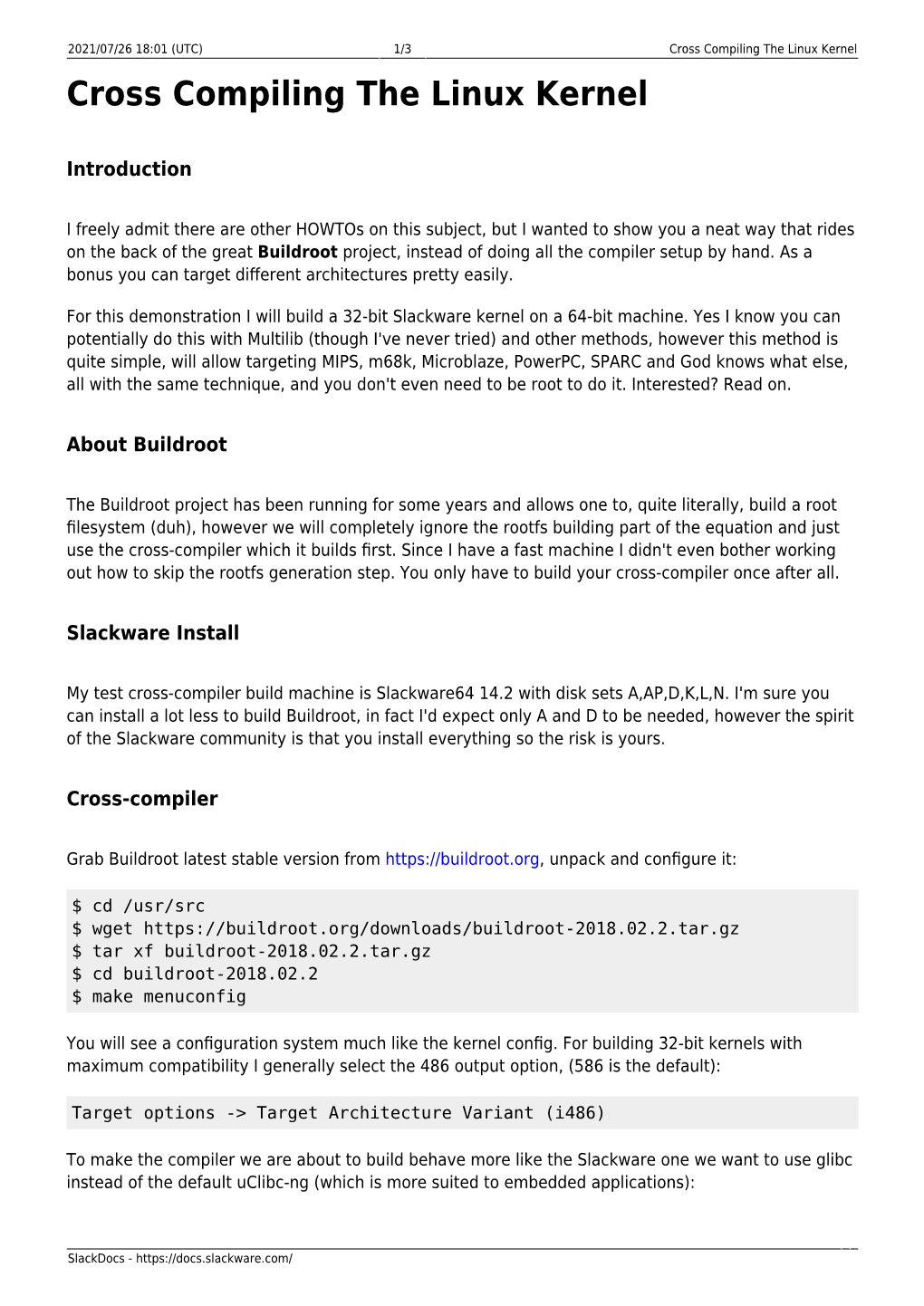 Cross Compiling the Linux Kernel Cross Compiling the Linux Kernel