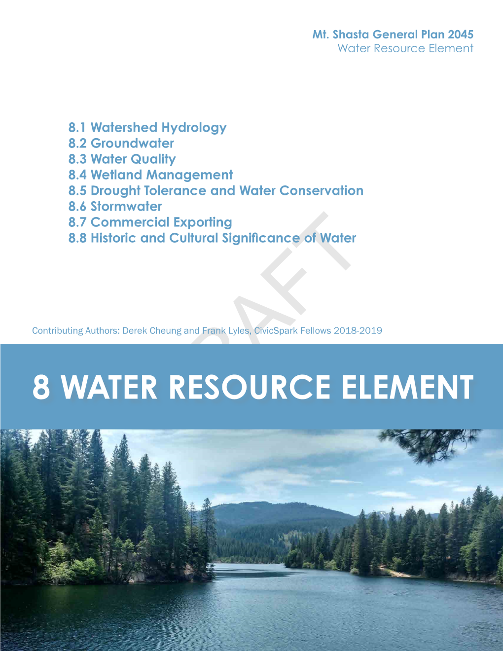 8 Water Resource Element Draft