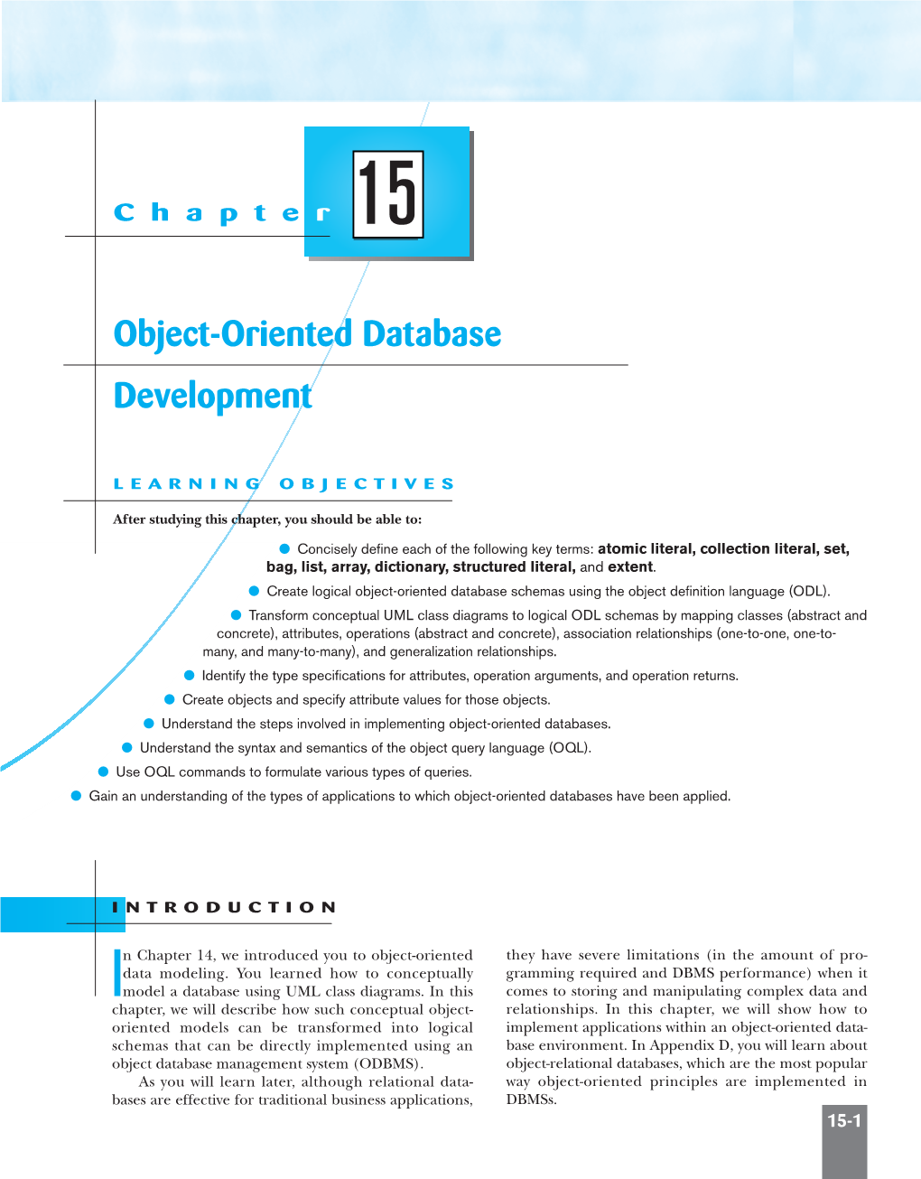 Object-Oriented Database Development