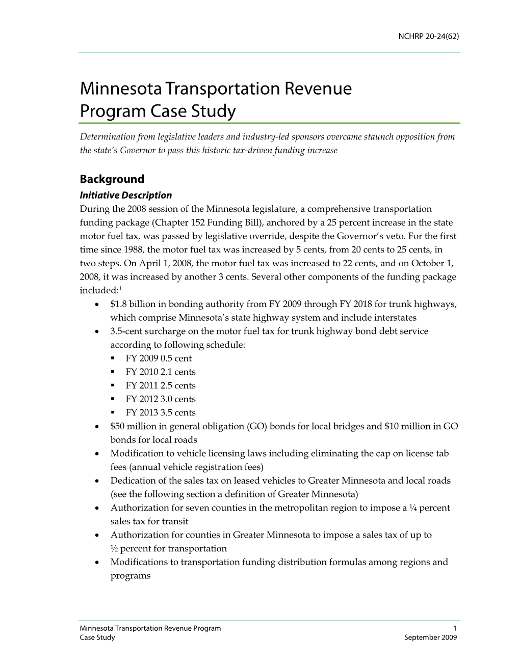 Making the Case: Building Support for Increased Transportation Funding