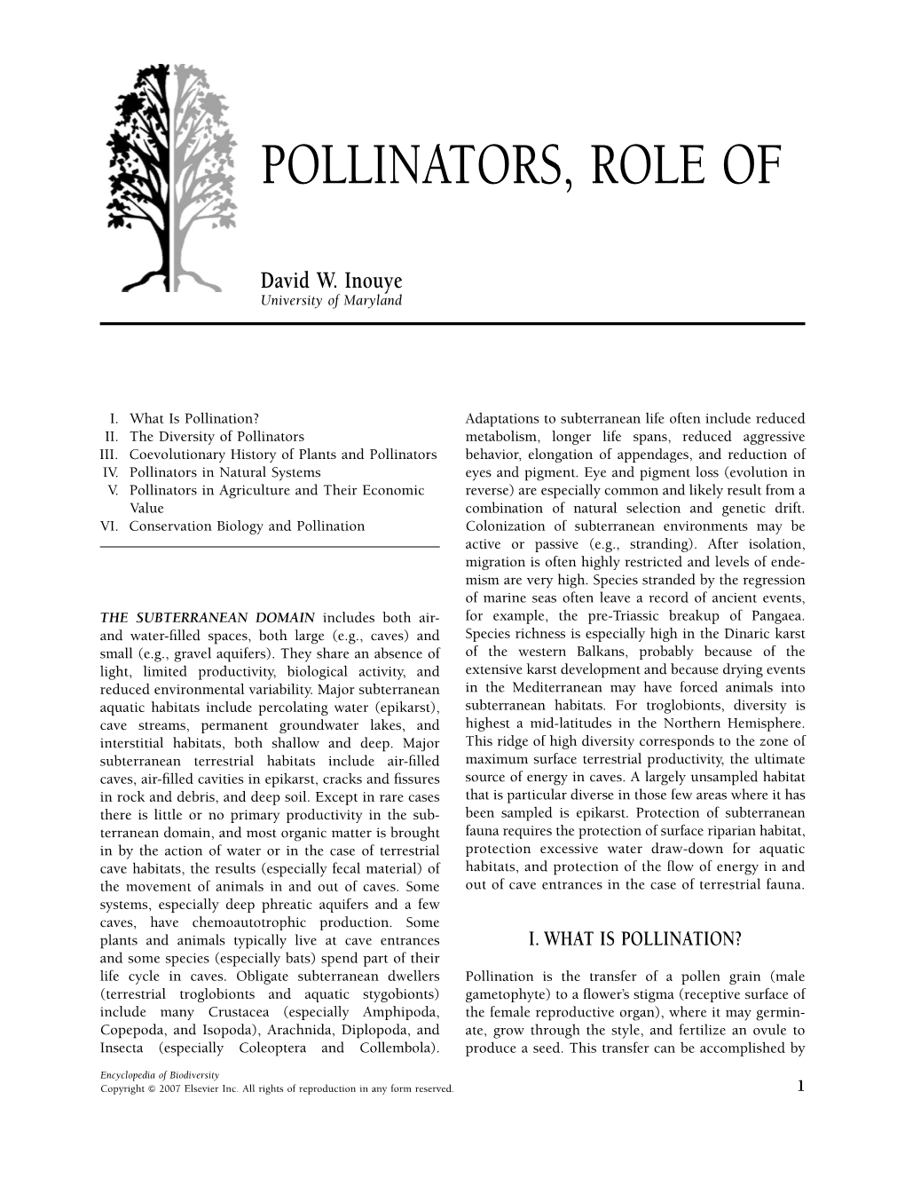 Pollinators, Role Of