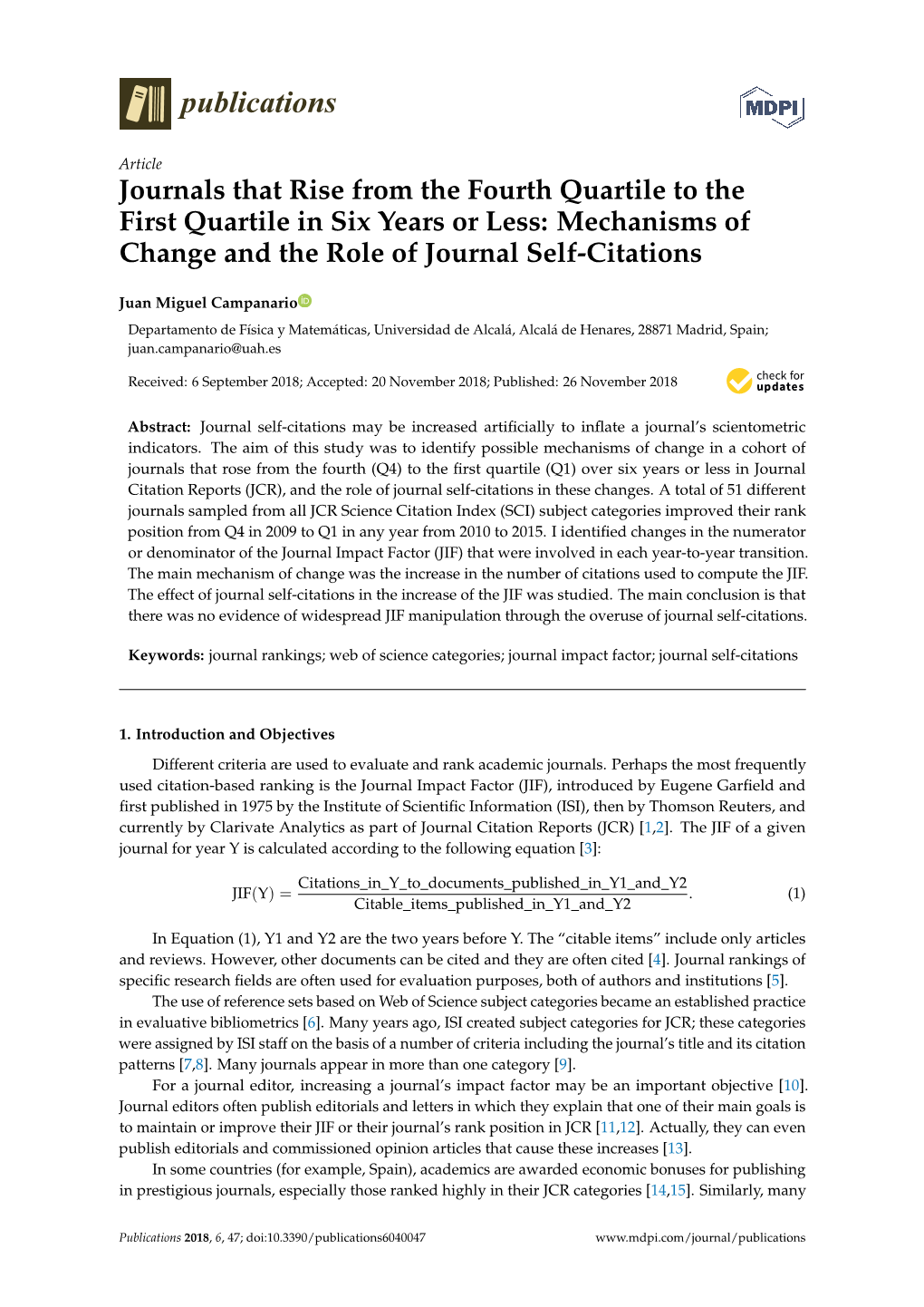 Mechanisms of Change and the Role of Journal Self-Citations